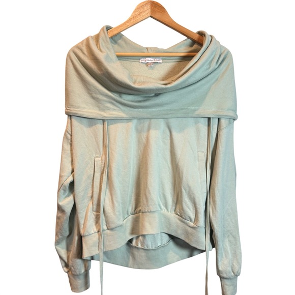 Young Fabulous & Broke Cowl Neck Sweatshirt Pullover Light Green Size S - Picture 2 of 9